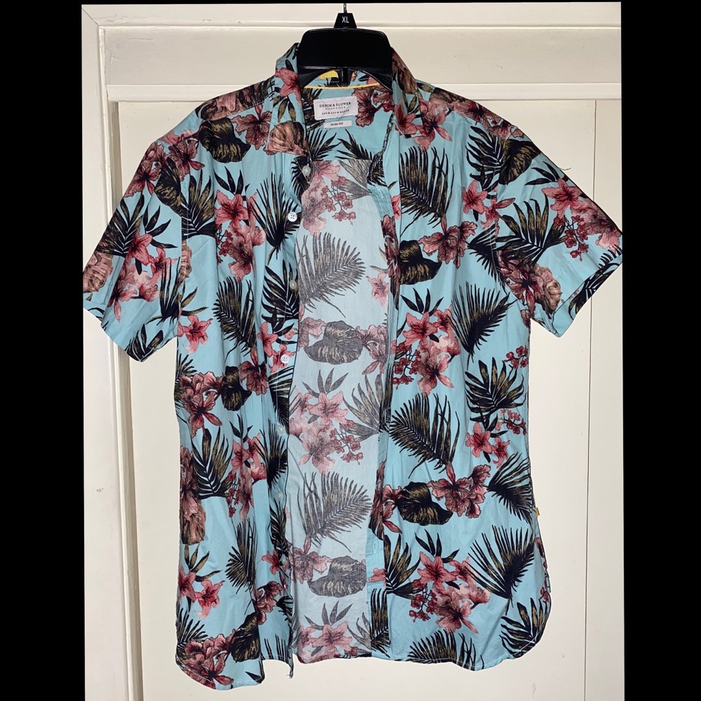 Floral button down